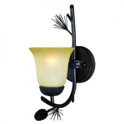 Best Pirce ⌛ Patriot Lighting® Pines Black Walnut 1-Light Vanity Light 😉