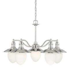 Deals ✨ Patriot Lighting® Marina Bay 5-Light Polished Nickel Chandelier ❤️