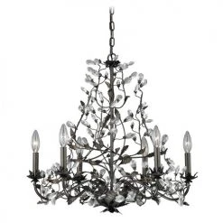 Top 10 😉 Patriot Lighting® Trellis 6-Light Architectural Bronze With Gold Accent Chandelier ✨