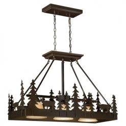 Brand new 👏 Patriot Lighting® Bryce Burnished Bronze 3 Light Island Light ✔️
