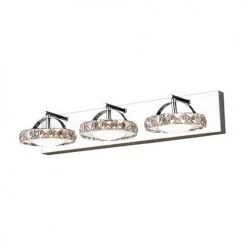 Best Sale 🧨 Patriot Lighting Elegant Home Patriot Lighting® Elegant Home Crescent Chrome LED 3-Light Vanity Light 🥰