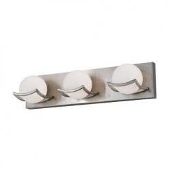 Budget 😉 Patriot Lighting® Trevor Satin Nickel 3-Light Vanity Light ⭐