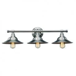 Best reviews of ✔️ Patriot Lighting® Denzel Brushed Nickel 3-Light Vanity Light ⌛