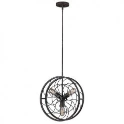 Outlet 🛒 Patriot Lighting Elegant Home Patriot Lighting® Elegant Home Gwen Silver Patina 3-Light Pendant ✔️