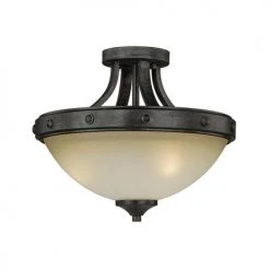 Best reviews of 👍 Patriot Lighting® Lancaster Black Walnut 2-Light Semi-Flush Mount Ceiling Light 😉