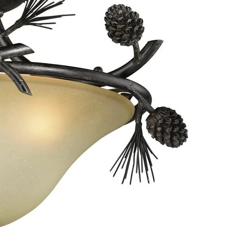 Cheapest 🤩 Patriot Lighting® Pines Black Walnut 3-Light Semi-Flush Mount Ceiling Light 🥰 4 Cheapest 🤩 Patriot Lighting® Pines Black Walnut 3-Light Semi-Flush Mount Ceiling Light 🥰 - Image 2