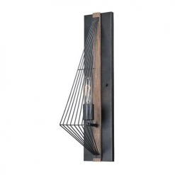 Best reviews of 🔥 Patriot Lighting® Rochester 1-Light Black Iron & Burnished Oak Indoor Wall Light ❤️
