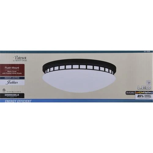 Cheapest 😀 Patriot Lighting® Julius Black Integrated LED Flush Mount Ceiling Light ✨ 7 Cheapest 😀 Patriot Lighting® Julius Black Integrated LED Flush Mount Ceiling Light ✨ - Image 5