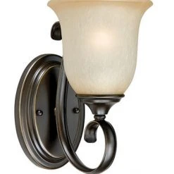 Budget ✔️ Patriot Lighting® Mavis Oil-Brushed Bronze With Gold Accents 1-Light Wall Light 🤩