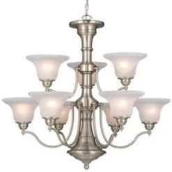 Buy ⌛ Patriot Lighting® Standford 9-Light Brushed Nickel Chandelier 🧨