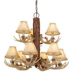 Buy ✨ Patriot Lighting® Lodge 9-Light Noachian Stone Chandelier ⌛