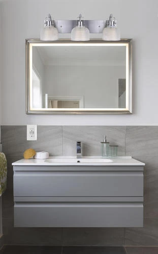 New ✔️ Patriot Lighting® Dynasty Brushed Nickel 3-Light Vanity Light ❤️ 4 New ✔️ Patriot Lighting® Dynasty Brushed Nickel 3-Light Vanity Light ❤️ - Image 2