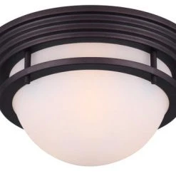 Discount 👍 Patriot Lighting® Justin Oil-Rubbed Bronze 2-Light Flush Mount Ceiling Light 😉