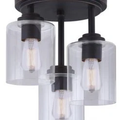 Best reviews of ✨ Patriot Lighting® Henrik Rubbed Antique Bronze 3-Light Semi-Flush Mount Ceiling Light ⭐