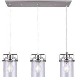Brand new ⭐ Patriot Lighting® Jeneal 26" Brushed Nickel 3-Light Island Light ✔️