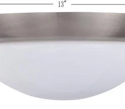 Best Pirce 🥰 Patriot Lighting® Glen Brushed Nickel LED Flush Mount Ceiling Light 2-Pack 🥰 -Patriot Lighting Sales 3514743 Dimension