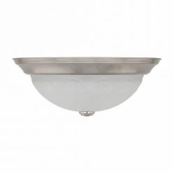 Promo 😀 Patriot Lighting® Cary Satin Nickel 2-Light Flush Mount Ceiling Light - 2 Pack 👍 -Patriot Lighting Sales 3514746 Alt1