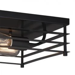 Outlet 💯 Patriot Lighting® Gaven Matte Black 2-Light Flush Mount Ceiling Light - 2 Pack 🔔 -Patriot Lighting Sales 3514748 Alt2