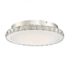 Coupon 🧨 Patriot Lighting® Katia Chrome Integrated LED Flush Mount Ceiling Light ⭐