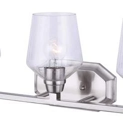 New 🌟 Patriot Lighting® Caylon Brushed Nickel 3-Light Vanity Light 🔥