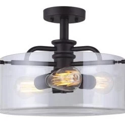 Flash Sale 👏 Patriot Lighting® Samuel Bronze 3-Light Semi-Flush Mount Ceiling Light 🎉