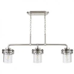 Top 10 🎁 Patriot Lighting® Joska Brushed Nickel 3 Light Island Light ⭐