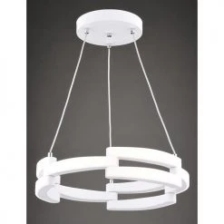 Best deal 🥰 Patriot Lighting® Zane White Integrated LED Pendant ⌛