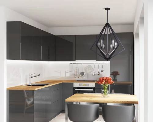 Budget 🤩 Patriot Lighting® Dryden Matte Black And Brushed Nickel 6-Light Pendant ⌛ 5 Budget 🤩 Patriot Lighting® Dryden Matte Black And Brushed Nickel 6-Light Pendant ⌛ - Image 3