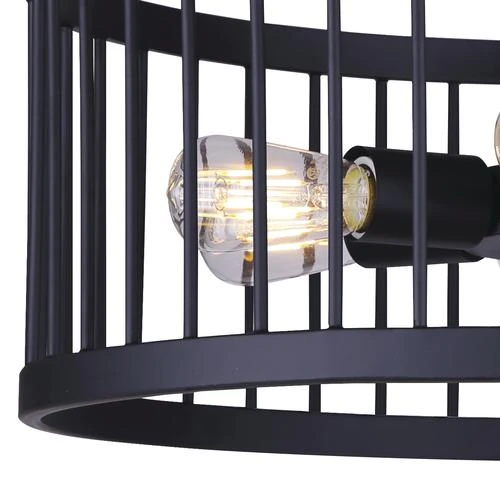 Budget 👏 Patriot Lighting® Tim Matte Black 6-Light Semi-Flush Mount Ceiling Light ⌛ 4 Budget 👏 Patriot Lighting® Tim Matte Black 6-Light Semi-Flush Mount Ceiling Light ⌛ - Image 2