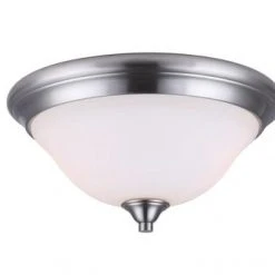 Hot Sale 🎉 Patriot Lighting® Dee Brushed Nickel 2-Light Flush Mount Ceiling Light 😀
