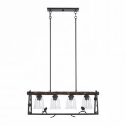 Discount 💯 Patriot Lighting® Spruce Black Walnut 4-Light Island Light ❤️ -Patriot Lighting Sales 3518602 Alt1