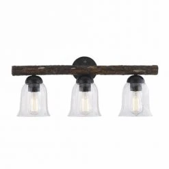 Hot Sale ⭐ Patriot Lighting® Spruce Black Walnut 3-Light Vanity Light 🔔