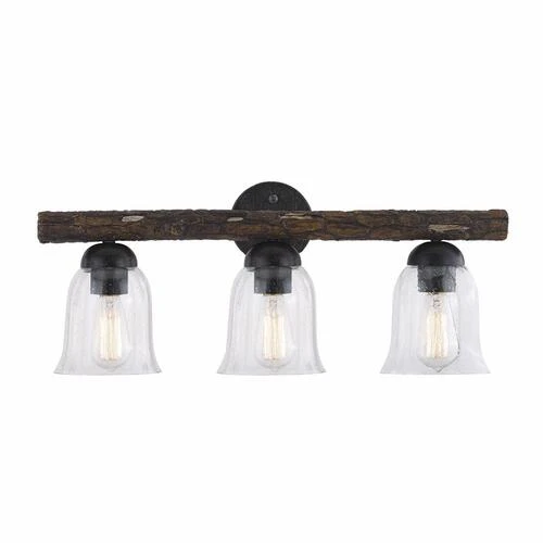 Hot Sale ⭐ Patriot Lighting® Spruce Black Walnut 3-Light Vanity Light 🔔 3 Hot Sale ⭐ Patriot Lighting® Spruce Black Walnut 3-Light Vanity Light 🔔