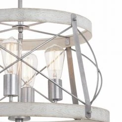 Coupon ✔️ Patriot Lighting® Bea White Wash Faux Wood And Galvanized 4-Light Pendant 😀 10 Coupon ✔️ Patriot Lighting® Bea White Wash Faux Wood And Galvanized 4-Light Pendant 😀 -Patriot Lighting Sales 3518606 Alt2
