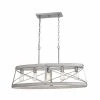 Deals ⌛ Patriot Lighting® Bea White Wash Faux Wood And Galvanized 5-Light Island Light ❤️