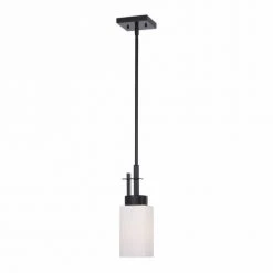 Cheap 👍 Patriot Lighting® Michael Matte Black 1-Light Mini Pendant 👏