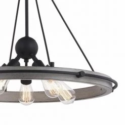 New 🧨 Patriot Lighting® Clint Textured Black And Weathered Gray Faux Wood 5-Light Pendant 👏 10 New 🧨 Patriot Lighting® Clint Textured Black And Weathered Gray Faux Wood 5-Light Pendant 👏 -Patriot Lighting Sales 3518623 Alt2