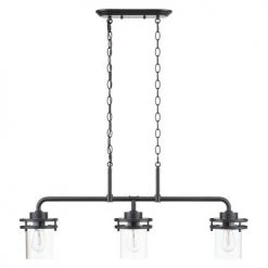 Buy 🔔 Patriot Lighting® Joska Matte Black 3-Light Island Light 👏