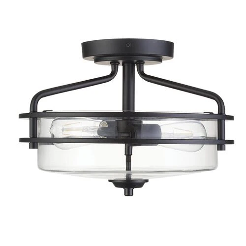 New ❤️ Patriot Lighting® Joska Matte Black 2-Light Semi-Flush Mount Ceiling Light 🔔 7 New ❤️ Patriot Lighting® Joska Matte Black 2-Light Semi-Flush Mount Ceiling Light 🔔 - Image 5