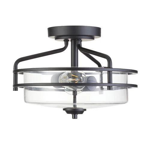 New ❤️ Patriot Lighting® Joska Matte Black 2-Light Semi-Flush Mount Ceiling Light 🔔 6 New ❤️ Patriot Lighting® Joska Matte Black 2-Light Semi-Flush Mount Ceiling Light 🔔 - Image 4