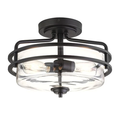 New ❤️ Patriot Lighting® Joska Matte Black 2-Light Semi-Flush Mount Ceiling Light 🔔 5 New ❤️ Patriot Lighting® Joska Matte Black 2-Light Semi-Flush Mount Ceiling Light 🔔 - Image 3