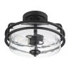 New ❤️ Patriot Lighting® Joska Matte Black 2-Light Semi-Flush Mount Ceiling Light 🔔