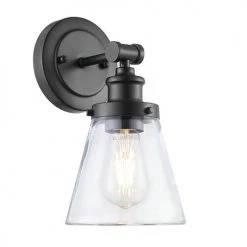 Brand new 🥰 Patriot Lighting® Connell Matte Black 1-Light Vanity Light 🔔 -Patriot Lighting Sales 3518638 20739 mainoff