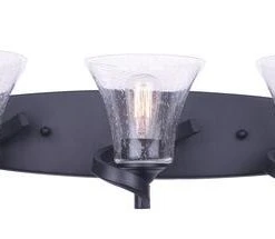 Cheap 🔔 Patriot Lighting® Dee Matte Black 3-Light Vanity Light ✔️