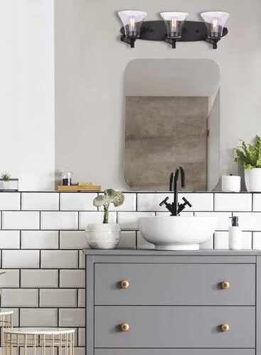 Cheap 🔔 Patriot Lighting® Dee Matte Black 3-Light Vanity Light ✔️ 4 Cheap 🔔 Patriot Lighting® Dee Matte Black 3-Light Vanity Light ✔️ - Image 2