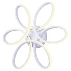 Hot Sale 👏 Patriot Lighting® Floralia White Integrated LED Flush Mount Ceiling Light ✨