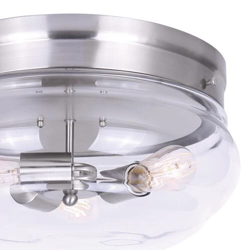 Deals 🌟 Patriot Lighting® Talan Brushed Nickel 3-Light Flush Mount Ceiling Light 💯 5 Deals 🌟 Patriot Lighting® Talan Brushed Nickel 3-Light Flush Mount Ceiling Light 💯 - Image 3