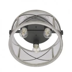 New 🥰 Patriot Lighting® Lizzie Matte Black 3-Light Flush Mount Ceiling Light ✔️ -Patriot Lighting Sales 3518702 CMYK Bottom