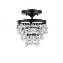 Best deal ❤️ Patriot Lighting® Margo Black 1-Light Semi-Flush Mount Ceiling Light 🎁