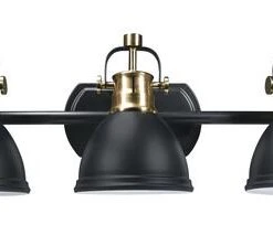 Top 10 💯 Patriot Lighting® Ryann Matte Black 3-Light Vanity Light 👍